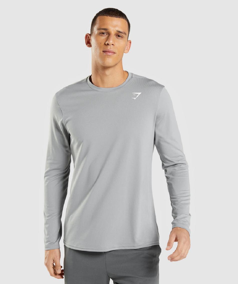 Long Sleeve Gymshark Arrival Hombre Gris | CO 3536FDN